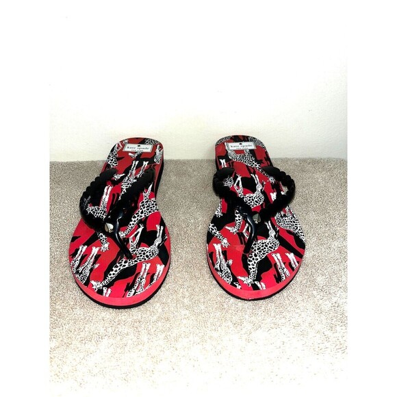 Kate Spade New Feldon Flip Flops  Giraffe Print Women’s Size 11B - Picture 1 of 4